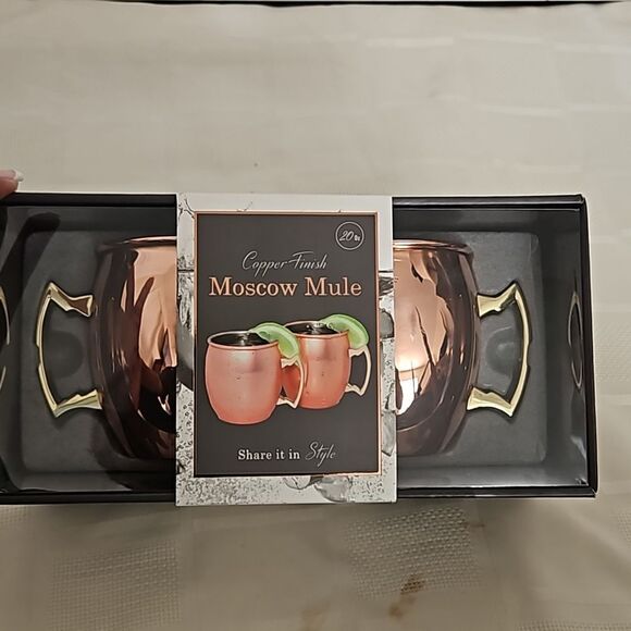 Moscow Mule Pair Of 2 Copper Finish 20oz - Picture 6 of 16